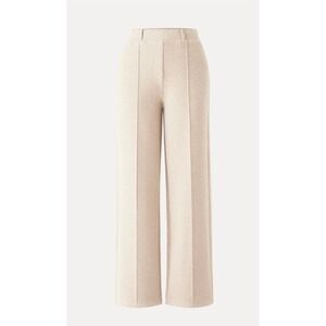 OGL XS High Waist Pull On Fuzzluxe Straight Leg Lounge Pants Heather Beige